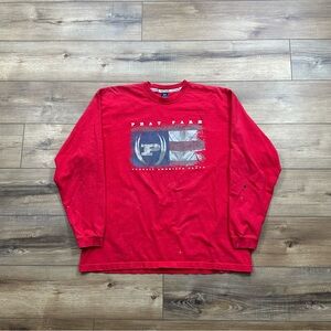 Vintage 2000s Y2K Phat Farm Red Long Sleeve Graphic Tee